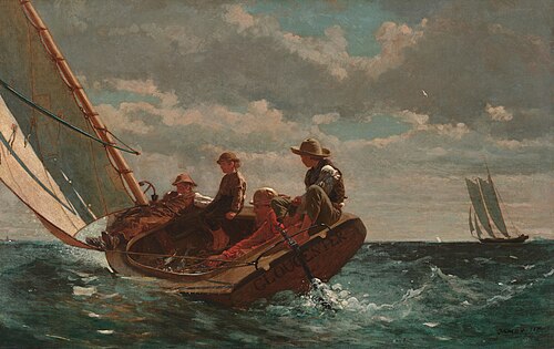 Le vent se lève (Un vent favorable), 1873, Winslow Homer
