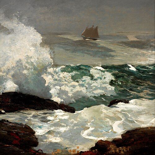 On a Lee Shore, 1900, Winslow Homer
