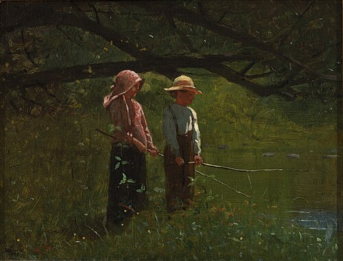 Fishin', 1879, Winslow Homer