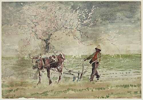 Blossom Time in Virginia, 1850, Winslow Homer