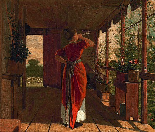 The Dinner Horn, 1873, Winslow Homer