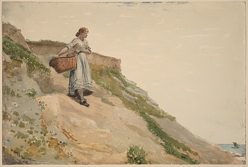 Girl Carrying a Basket, 1882, Winslow Homer