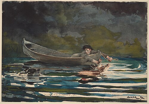 Sketch for "Hound and Hunter", 1891, Winslow Homer