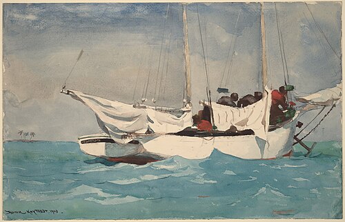 Key West, Hauling Anchor, 1903, Winslow Homer