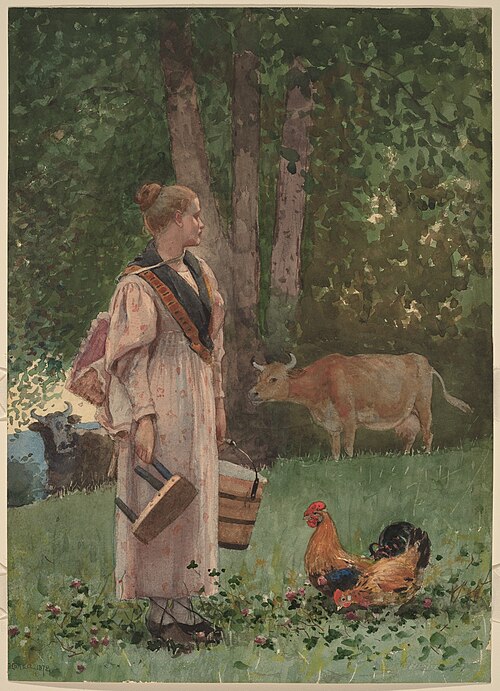 The Milk Maid, 1878, Winslow Homer