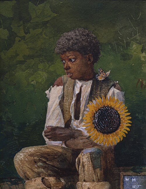 Taking Sunflower to Teacher, 1875, Winslow Homer