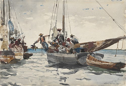 Market Scene Nassau, 1885, Winslow Homer