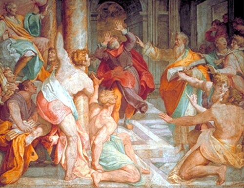 Blinding of Elymas, 1600, Federico Zuccari