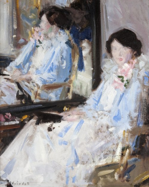 Girl in Blue - Reflections, 1912, Francis Cadell