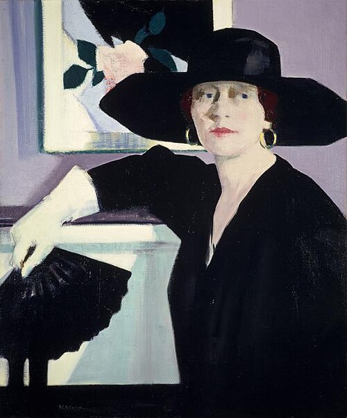 Portrait of a Lady in Black, 1921, Francis Cadell