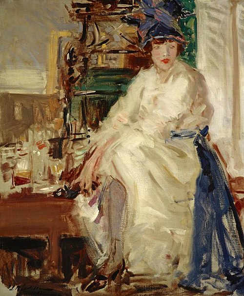 Peggy in Blue and White, 1912, Francis Cadell