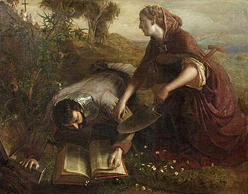 Burying the Bible, 1861, Joseph Severn