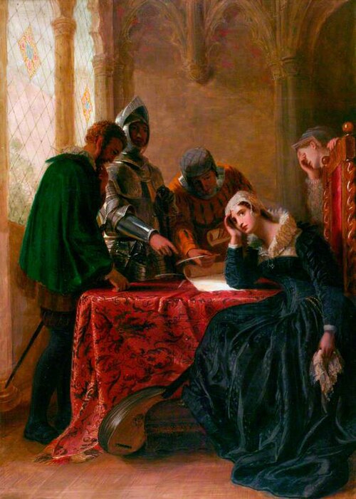 The Abdication of Mary, Queen of Scots, 1850, Joseph Severn