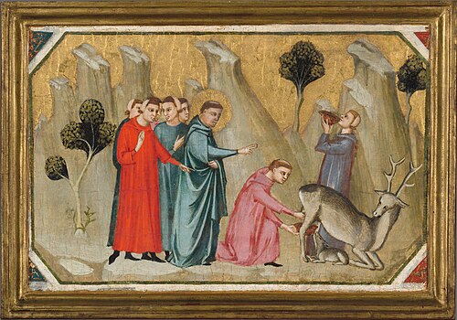Saint Proculus Induces the Doe to give Milk to his Thirsty Companions, 1317, Pacino di Bonaguida