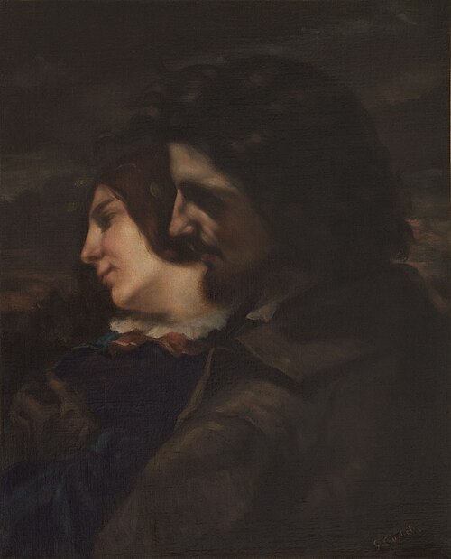 Les amants dans la campagne. Sentiments du jeune âge, 1844, Gustave Courbet