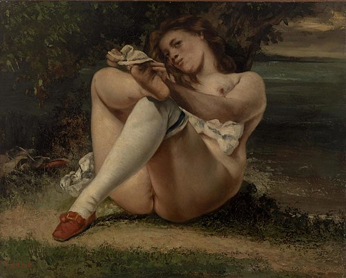 La femme aux bas blancs, 1864, Gustave Courbet