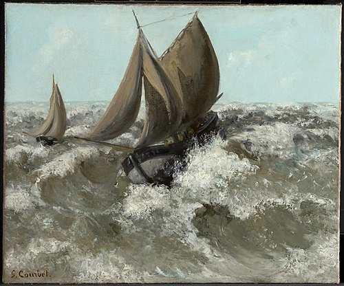 The Sailboat (Seascape), 1869, Gustave Courbet
