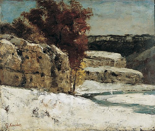Winter landscape at Ornans, 1860, Gustave Courbet