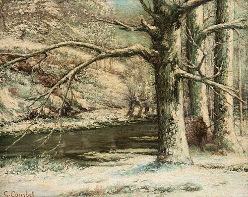 Paysage de neige, , Gustave Courbet