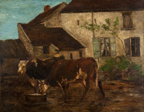 Cour de ferme près d'Étretat, 1850, Gustave Courbet
