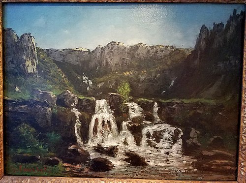 Waterfall at Ornans, 1874, Gustave Courbet