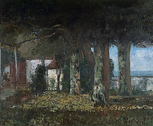 La Terrasse de Bon-Port, 1876, Gustave Courbet