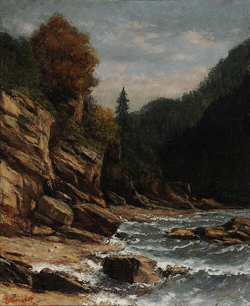 Bords du lac Léman, 1875, Gustave Courbet