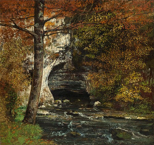 Forest Cave, 1865, Gustave Courbet