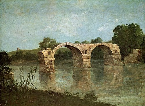 Le pont d'Ambrussum, 1857, Gustave Courbet