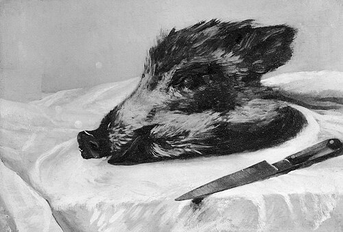 Tête de sanglier, , Gustave Courbet