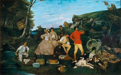 Le Repas de chasse, 1858, Gustave Courbet