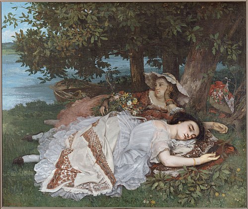 Young Ladies Beside the Seine, 1857, Gustave Courbet