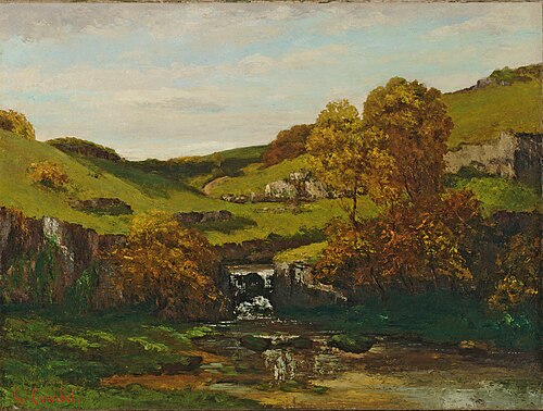Landschaft mit Wasserfall, 1866, Gustave Courbet