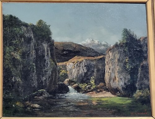 Paysage composé, source dans les rochers du Doubs, 1871, Gustave Courbet