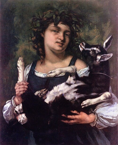 La Villageoise au chevreau, 1860, Gustave Courbet