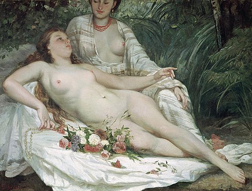 Bathers (Baigneuses), 1858, Gustave Courbet