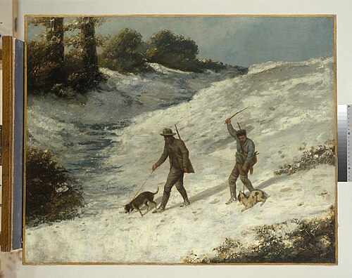 Chasseurs dans la neige, 1864, Gustave Courbet
