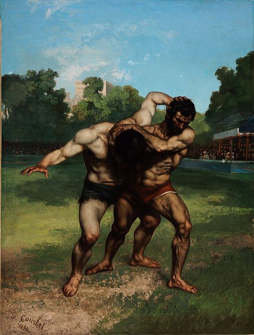 The Wrestlers, 1853, Gustave Courbet