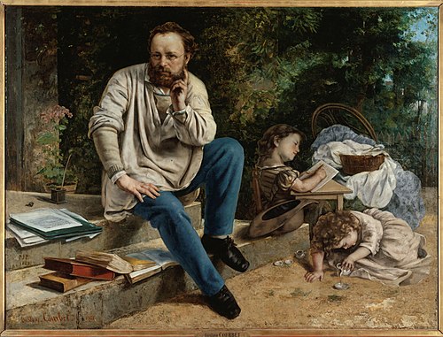 Proudhon et ses enfants, 1865, Gustave Courbet