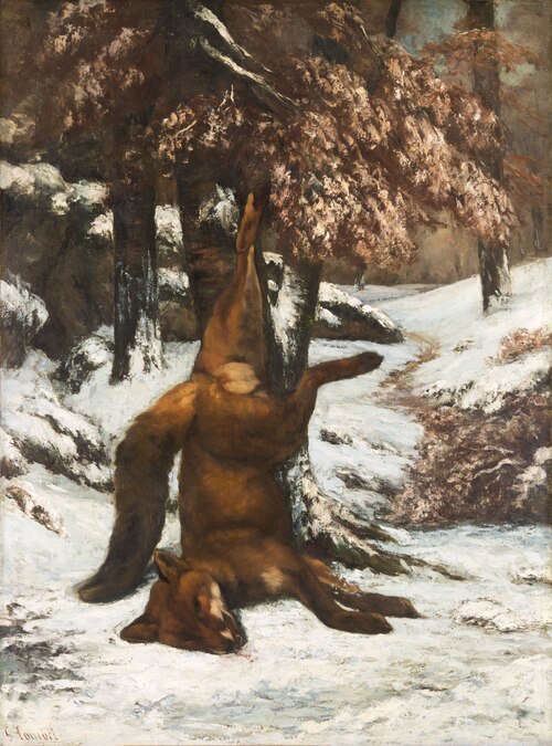 The Dead Fox, 1864, Gustave Courbet