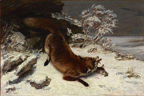 Le Renard dans la neige, 1860, Gustave Courbet
