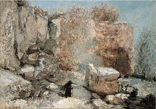 Effet de neige dans une carrière, 1870, Gustave Courbet