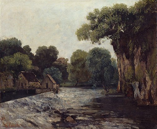 The Weir at the Mill, 1866, Gustave Courbet