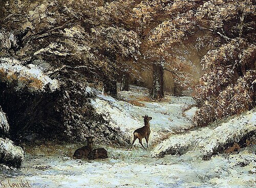 La Remise des chevreuils en hiver, 1866, Gustave Courbet
