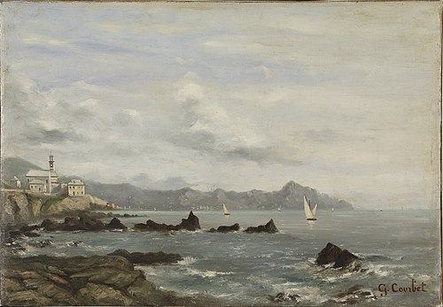 View of Lake Geneva, 1881, Gustave Courbet