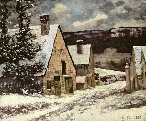 Rue de village en hiver, 1868, Gustave Courbet