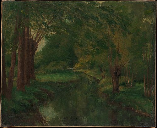 A Brook in a Clearing (possibly "Brook, Valley of Fontcouverte; Study"), 1862, Gustave Courbet