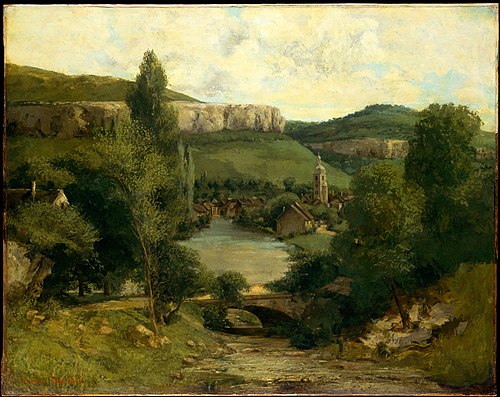 Vue d'Ornans (Le pont sur le ruisseau de Bonneille), 1855, Gustave Courbet