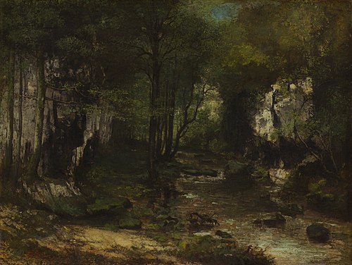 The Stream (Le Ruisseau du Puits-Noir; vallée de la Loue), 1855, Gustave Courbet