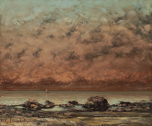 The Black Rocks at Trouville, 1865, Gustave Courbet